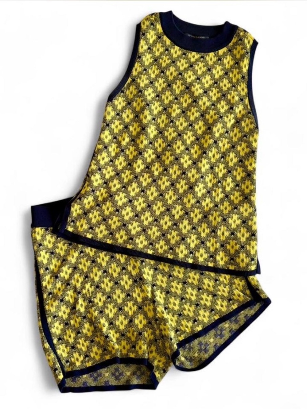 Scotch & Soda Neon and Navy Patterned Knit Tank & Shorts Set